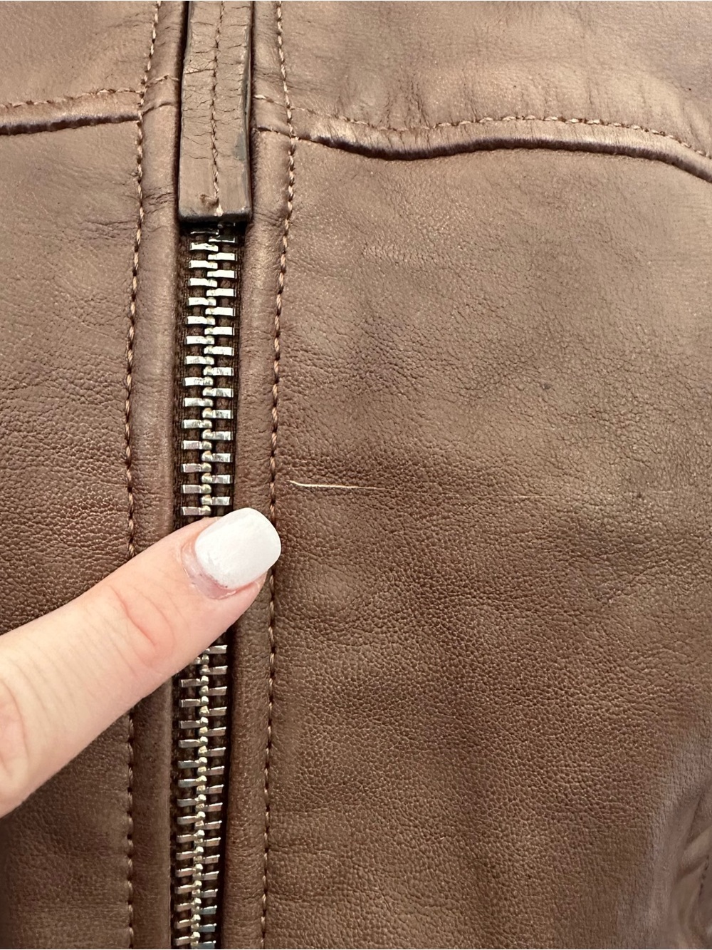 Mango Leather Jacket - Picture 11 of 13